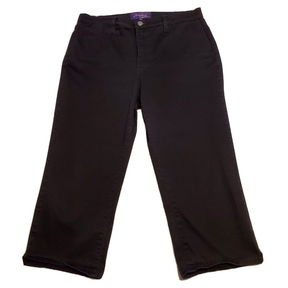 NYDJ Not Your Daughters Jeans Size 10 Dark Black Stretchy VGUC